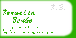kornelia benko business card